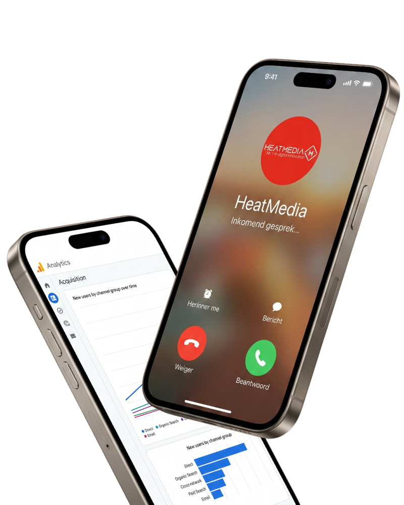 Heatmedia op telefoon